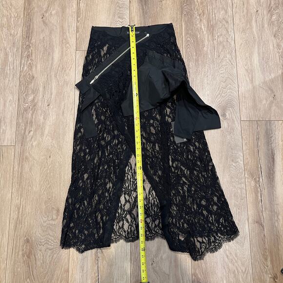 XD XENIA DESIGN Women's Lace & Taffeta Mela Pareo Skirt Size S In Black - Picture 8 of 13
